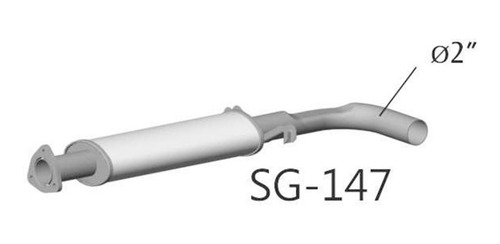 Silenciador Intermedio Gol 1.6 Mi 98-11 - 1.9 Diesel Tubosil