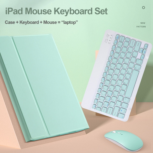 Funda Con Teclado Y Mouse Bluetooth Recargables Para iPad 5