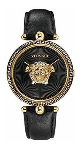 Versace Reloj Casual De Cuero Y Cuarzo Suizo Palazzo