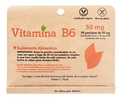 Imagen 1 de 1 de Vitamina B6 50mg