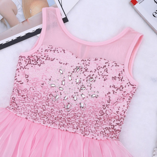 Imagem 6 de 6 de Roupa Infantil Bailarina Profissional Balé Tutu Brilho Paetê