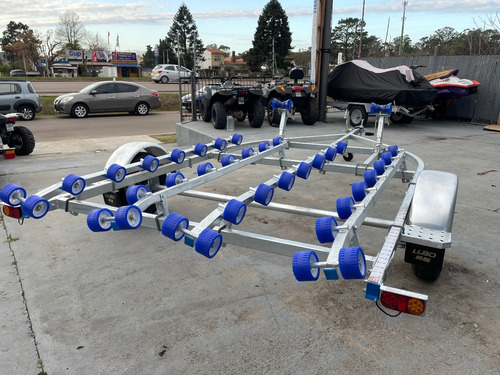 Trailer Doble Nautica En Acero Galvanizado Ponta Power Sport
