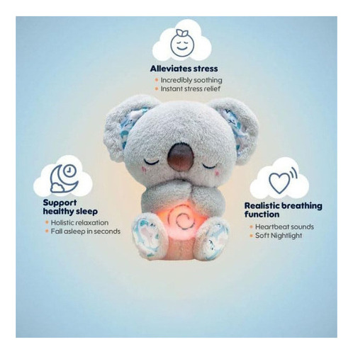 Evora Respirando Koala Bebé Compañero Sueño Koala Calmante