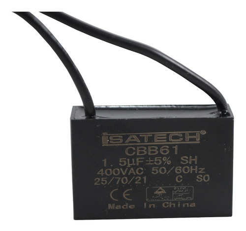 Capacitor Marcha Cuadrado 1,5uf 400v 50/60hz Isatech