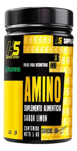 Aminoácidos En Polvo Hiper Sport 1 Kg 100 Servis Sabores Hs