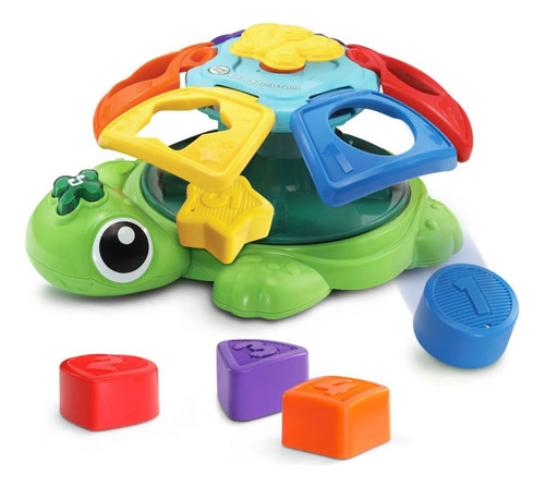 Tortuga Con Encastre Giros Musical Luz Leap Frog Color Verde