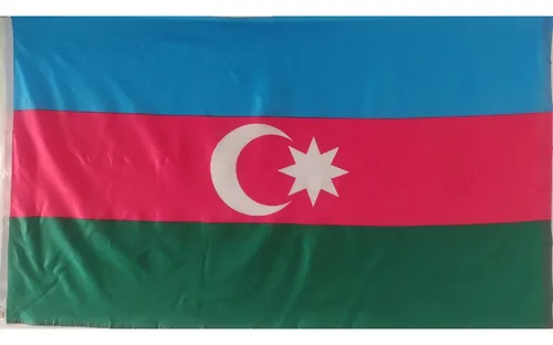 Bandera Azerbaijan Doble Faz Tamaño 90 X150cm Tela Poliester