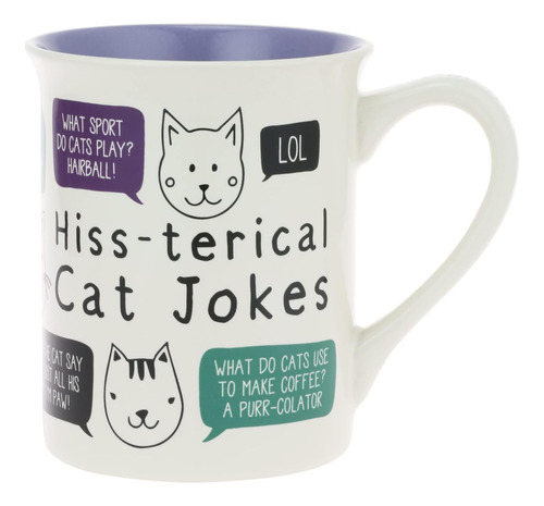 Enesco Our Name Is Mud Pets Hiss-terical Cat Jokes Taza De C