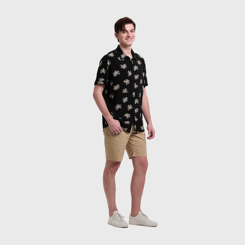 Camisa Hombre Mini Print Negro I Fashion's Park