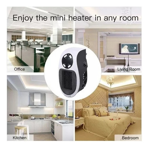 Mini Calentador Eléctrico Ajustable, Portátil, Ventilador De