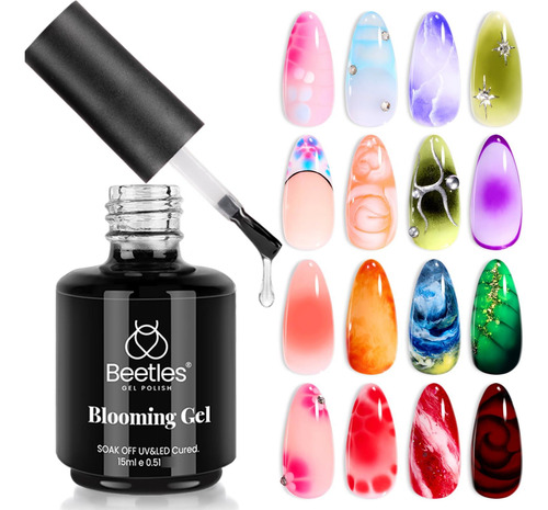 Gel De Uñas 15ml Efecto Difuminado Para Manicura Floral