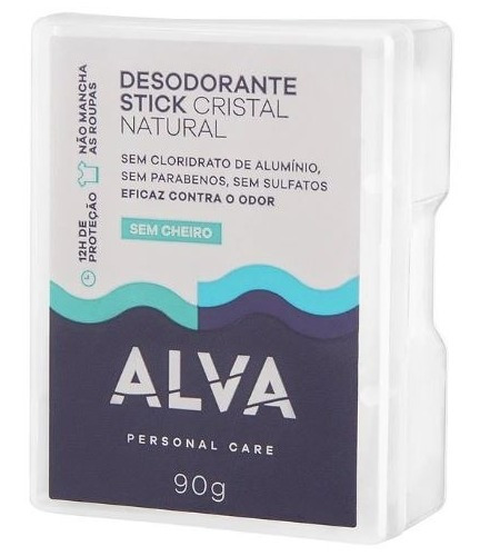 Desodorante Krystall Alva Pedra Natural Sem Aluminio Cristal