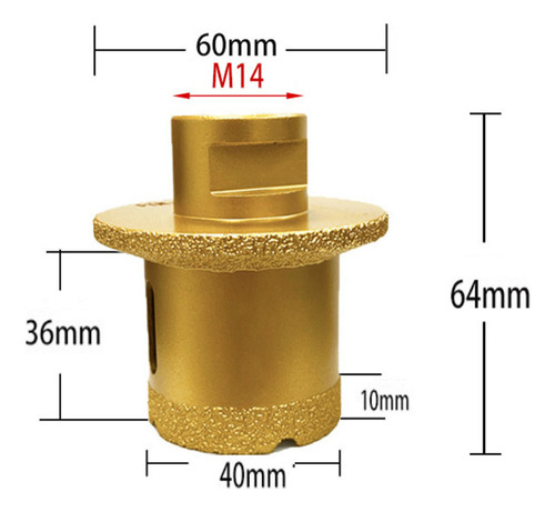 Brocas Chanfro De Diamante M14 Com Diâmetro 40-60mm, Fresag