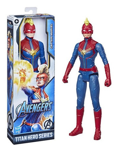 Boneco de ação do Capitão Marvel da série Avengers Titan Hero