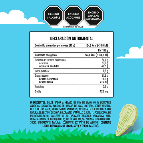 Hershey's Barra Sabor Helado Pay De Limón 20g 10 Piezas