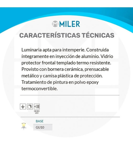 Imagen 5 de 10 de Estaca Para Jardin Parques Gu10 Negra Apto Led Aluminio