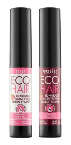 Eco Hair Gel Modelador Reconstituyente Kit Cejas Y Pestañas