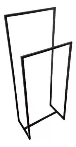 Perchero de Pie Hierro 33x33x175 cm Negro — Qechic
