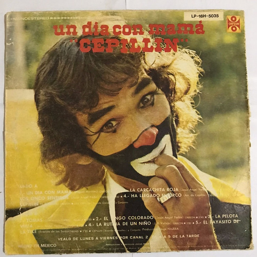 Disco Lp Cepillín, Un Día Con Mamá