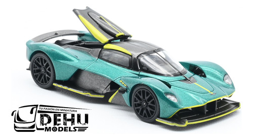 Auto Escala 1/64 Aston Martin Valkyri Verde, Pr64-0054
