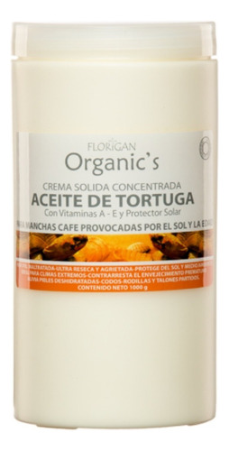 Crema Protectora Aceite De Tortuga Y Vitamina E 1kg Florigan