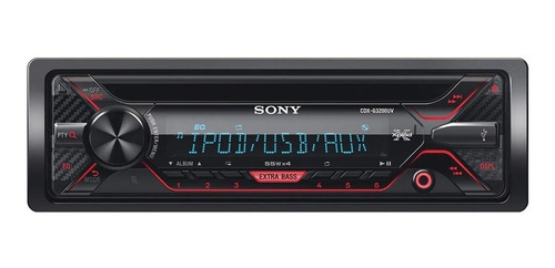 Som automotivo Sony CDX G3200UV preto