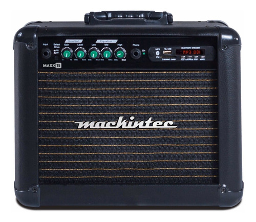 Cubo Ativo Para Guitarra 15w Rms - Mackintec Maxx 15 C/ Usb