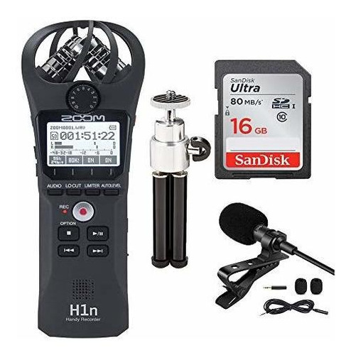 Zoom H1n Handy Recorder Micrófono Lavalier Tarjeta Sd ... 