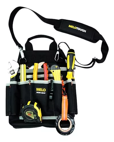 Melo Tough - Bolsa de herramientas profesional para electricista, soporte  de herramientas de hombro con múltiples bolsillos, organizador de
