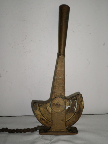 Antiguo Llave De Bronce Con Cadena Comando Marina Nautica?