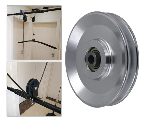 Polea De Rodamiento De Aleación De Aluminio 110 Mm Plata