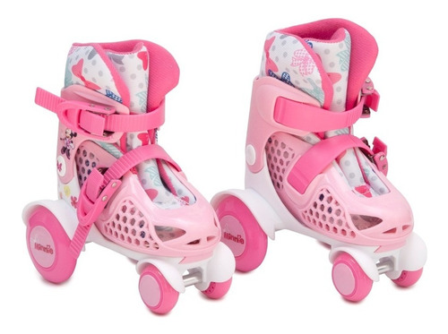 Patines Minnie Pre-school Rosados Talla Graduable 27-31