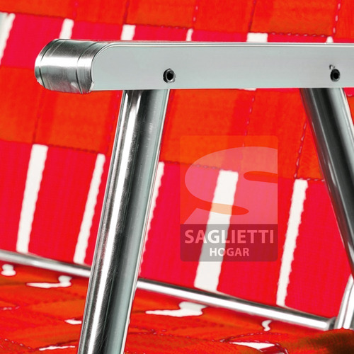Imagen 6 de 9 de Sillon Aluminio Ancho Xxl Super Reforzado 160 Kg Alumel
