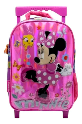 Mochila Escolar Con Carro 12 Pulgadas Minnie Mouse Cresko 