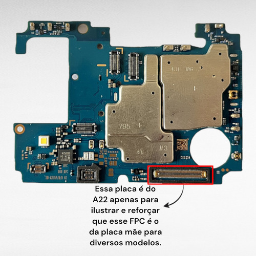 Conector Fpc Placa Samsung A33 A42 A52 A53 78 Pinos Kit 5 Un