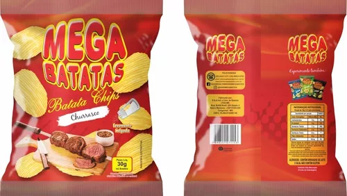 2,7kg Batata Frita Chips Lisa Para Revenda Sem Sal Na Caixa