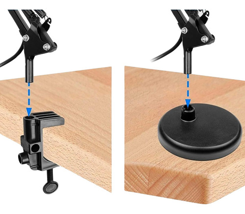 Lámpara De Escritorio Con Abrazadera Tipo C Y Brazo Flexible