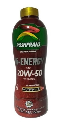 Aceite Mineral Roshfrans 20w50 Mineral Original Sellado 