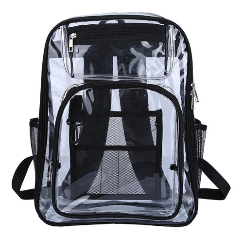 Mochila Transparente Correa Reforzada De Pvc Resistente Al