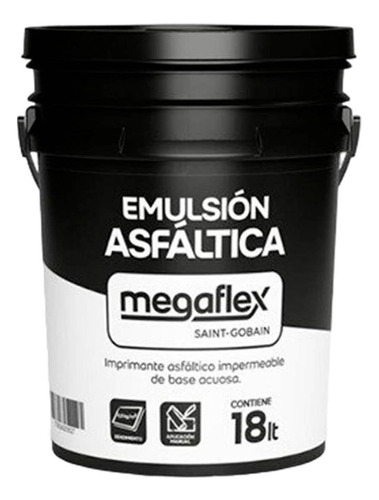 Membrana Megaflex Emulsion Asfaltica Al Agua 18 Kg - Rex