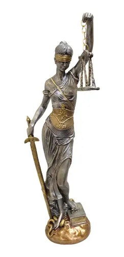 Figura De Diosa De La Justicia 56cm Plateado | Envío gratis