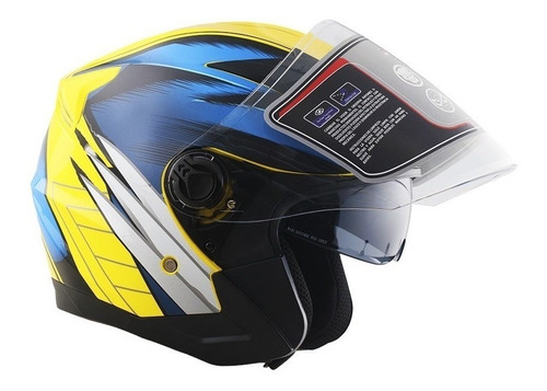 Imagen 7 de 8 de Casco Moto Edge Marvel X Men Wolverine 3/4 Certificado Dot