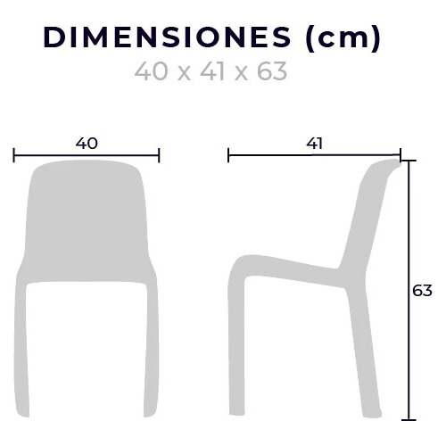 Silla Infantil De Plastico Rigido Alta Resistencia Bambini