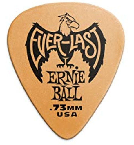 Ernie Ball Everlast Púas Para Guitarra, Naranja, 0,73 Mm, Pa