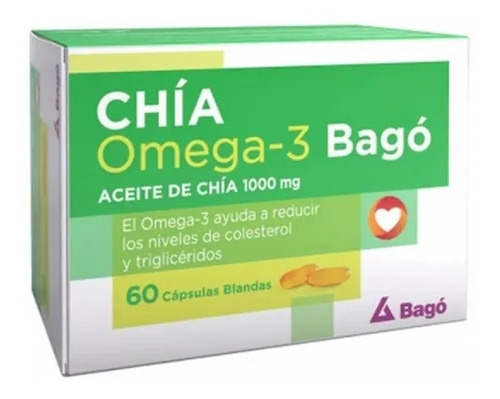 Aceite De Chia Bago 1000mg Omega 3 X 60 Capsulas