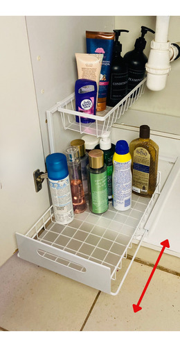 Rack Organizador Cocina Y Baño Acero Blanco