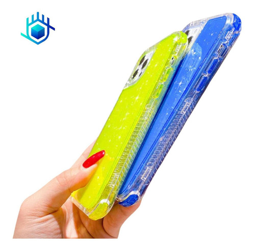 Imagen 9 de 10 de Funda Para iPhone 360 Brillos+mica Reforzada Protector Mujer