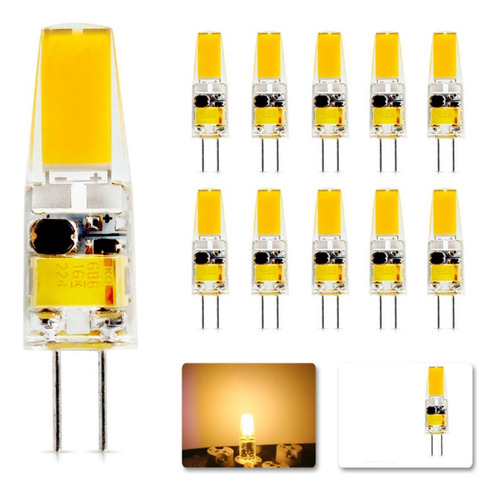 10 Unids/lote G4 Ac Dc 12v Bombilla Led Regulable Lámpara