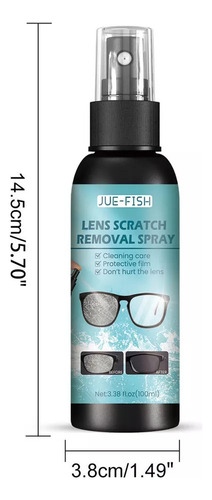 Lente De Spray Para Limpeza De Óculos, Removedor De Arranhõe