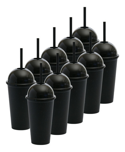 Paquete 15 Vasos Fiesta Para Bolo- Candy Bar Color Negro
